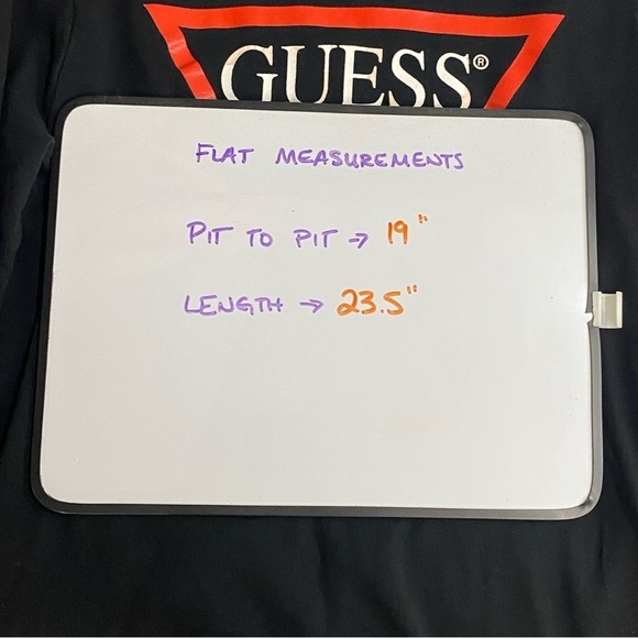 5/$25 Guess Black Vintage Feel Long Sleeve Crew Neck Logo T Shirt 16 - Picture 7 of 15